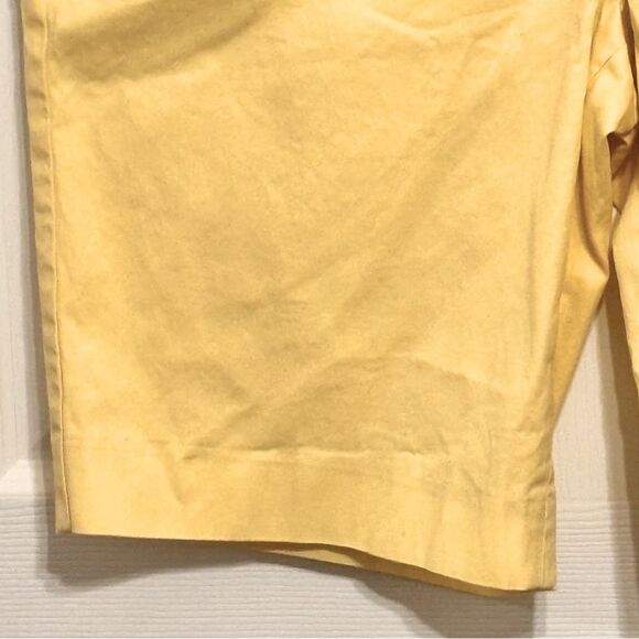 Talbots | Women’s Casual  Butter Yellow Stretch 10.5” Bermuda Shorts Size 8 - Picture 6 of 13
